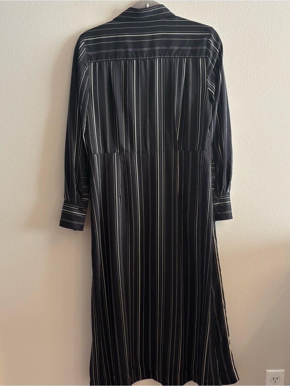 ME+EM Women’s Black Pinstripe Long Shirt Dress Size 4 - Picture 6 of 12